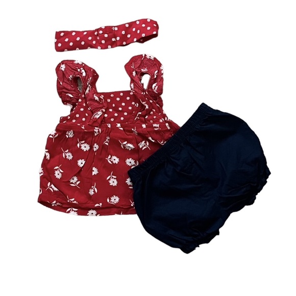 Girls 6M Red Dress Set - Picture 1 of 3